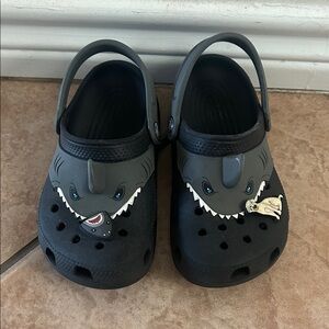 CROCS Kids Shark Black Water Shoes